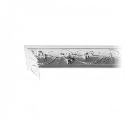 Corniche de plafond ornée 455 "à la rose"