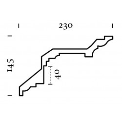 Ornamented ceiling cornice 191A BASSA