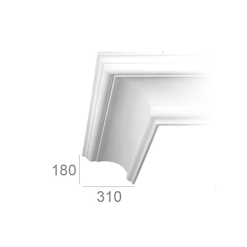 corniche de plafond en plâtre Gesso Senlis 147B