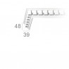 Ornamented ceiling cornice 316