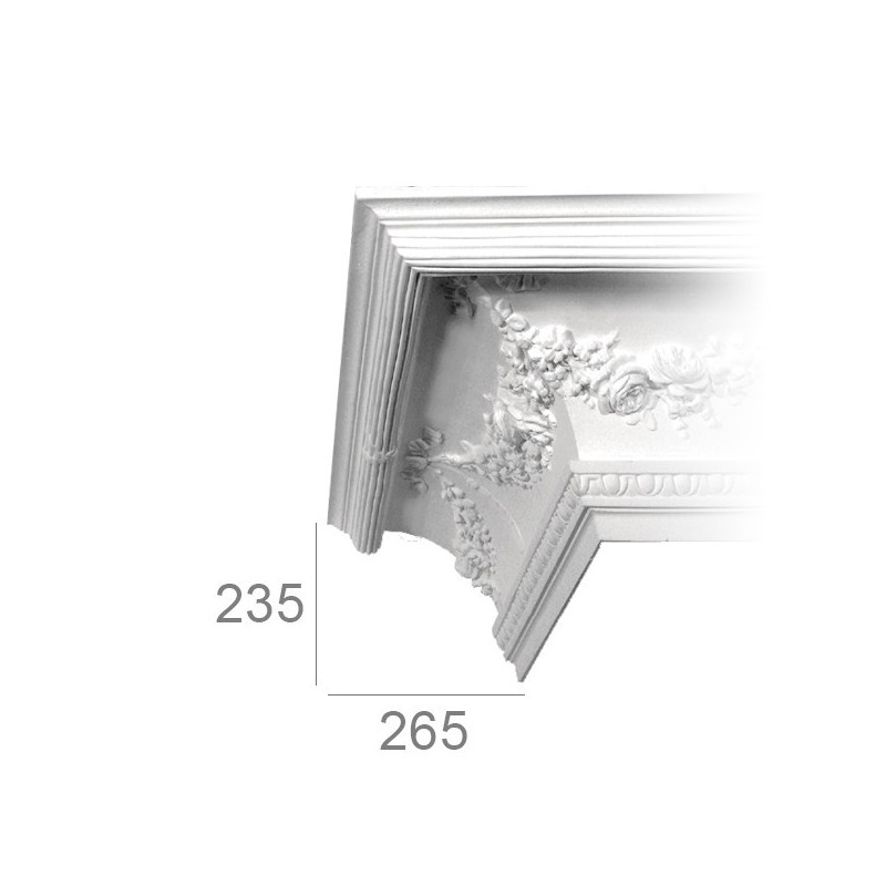 Ornamented ceiling cornice 422