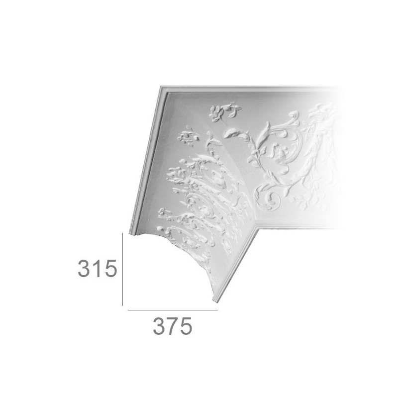 Ornamented ceiling cornice 188