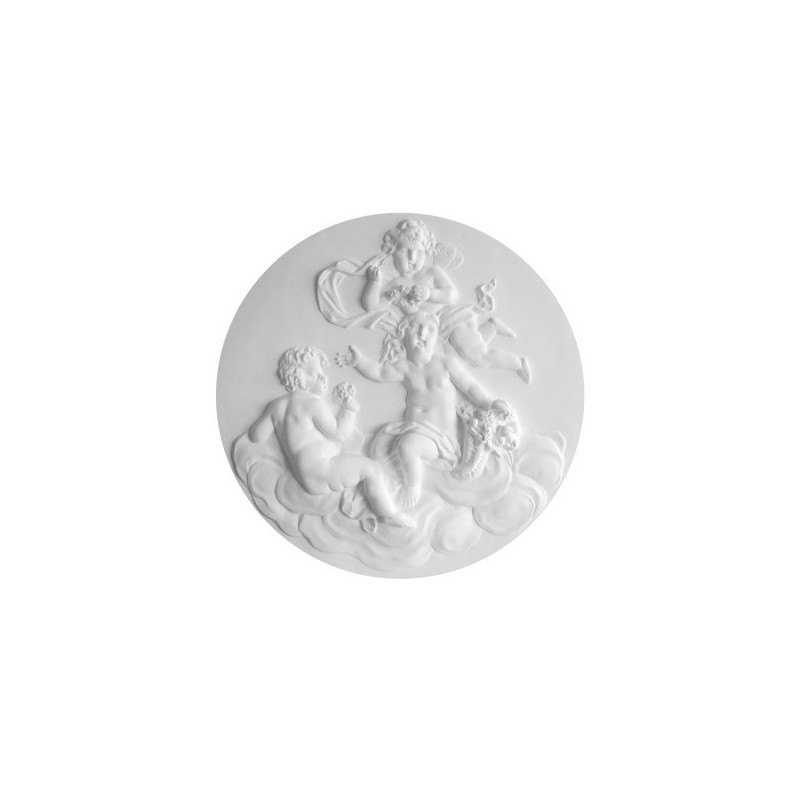 Bas-relief 1012 "Angelots au bouquet"