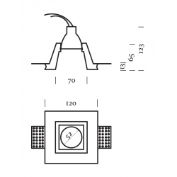 Recessed light 806B BAR