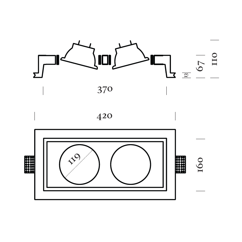 Recessed light 806EBIS EDGE BIS