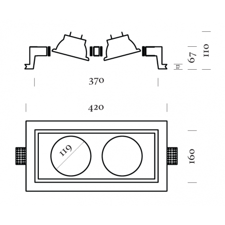 Recessed light 806EBIS EDGE BIS