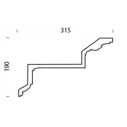 Ornamented ceiling cornice 202
