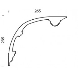 Ornamented ceiling cornice 422