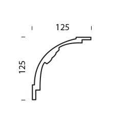 Cornice per soffitto lavorata 455  "à la rose"