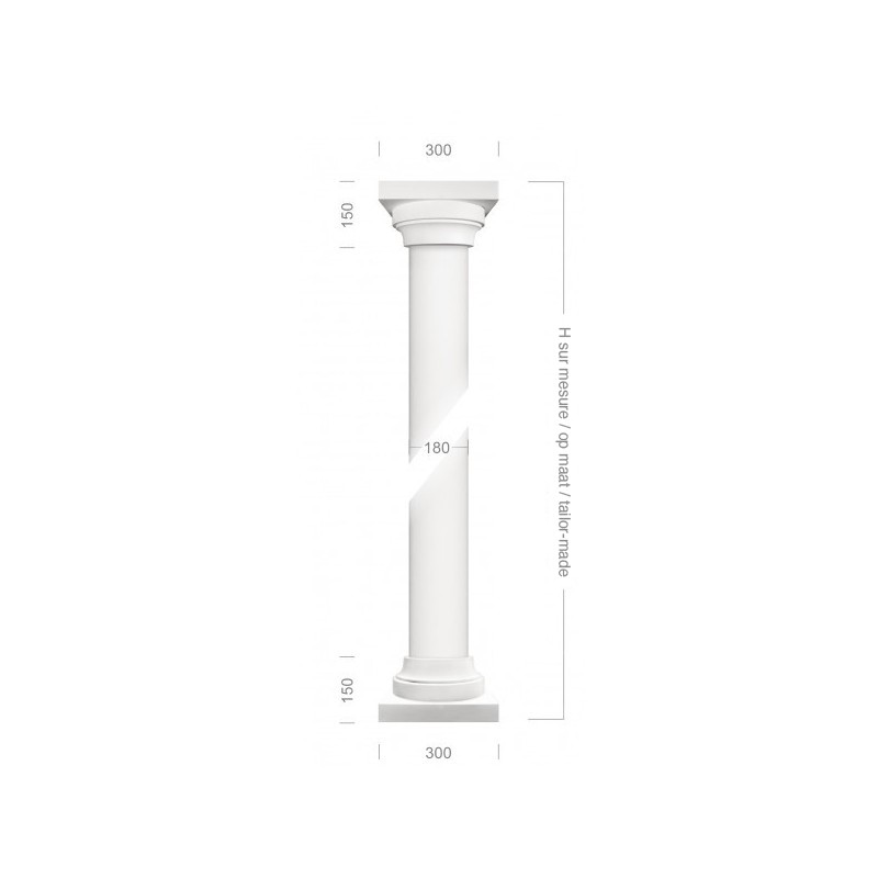 Doric column with smooth pillar