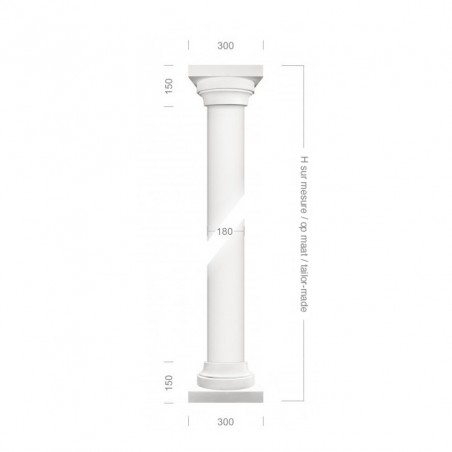Doric column with smooth pillar