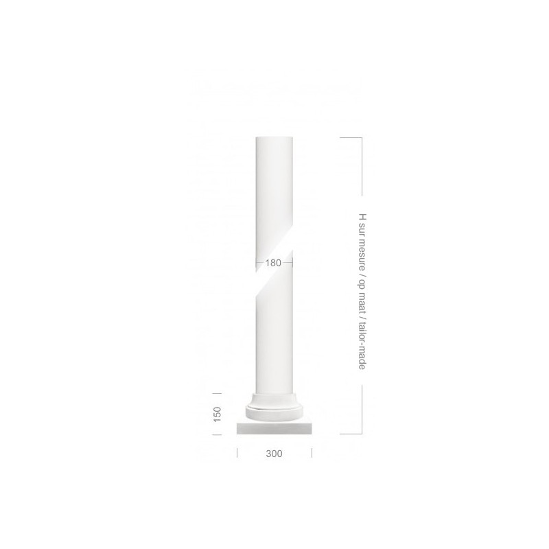 Smooth column without capital