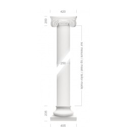 Colonne ionique lisse avec...